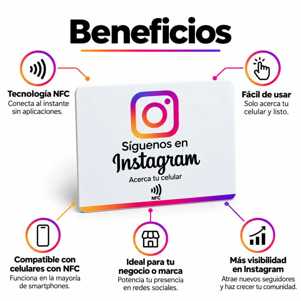 Letrero NFC para Instagram – Acceso Directo a tu Perfil · 3