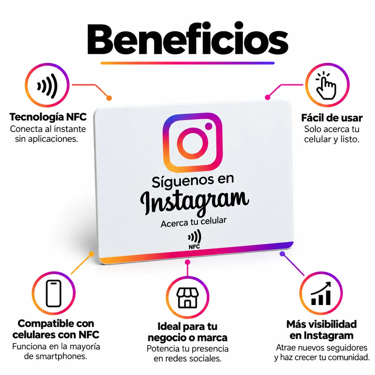 Letrero NFC para Instagram – Acceso Directo a tu Perfil · 3