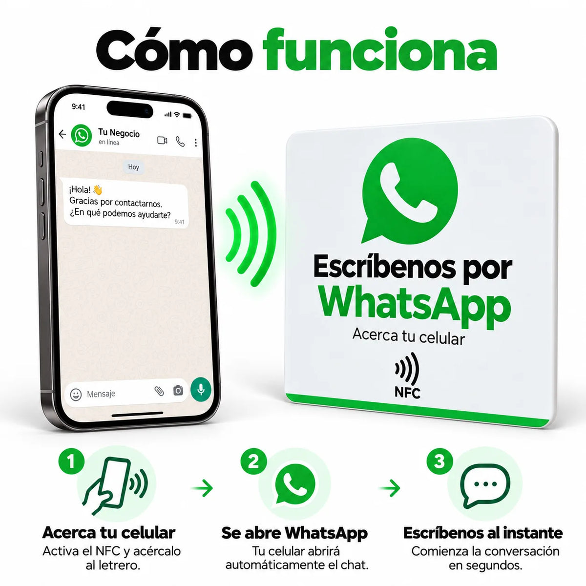 Letrero NFC para WhatsApp – Acceso Directo a tu Chat · 4