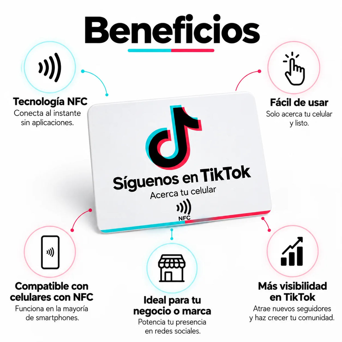 Letrero NFC para TikTok – Acceso Directo a tu Perfil · 3