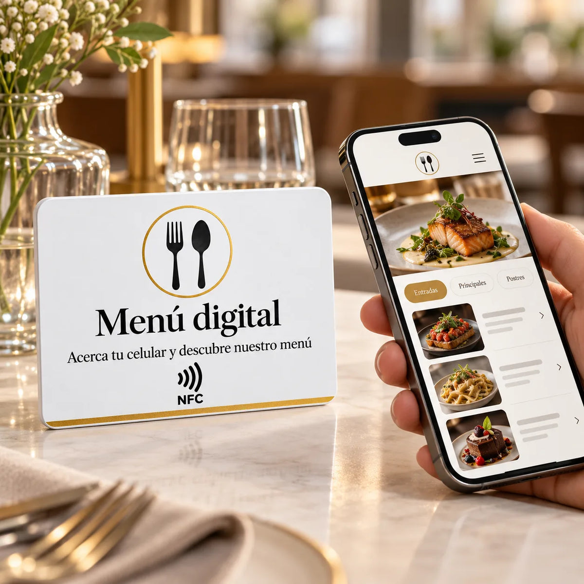 Tarjeta NFC para Menú Digital | Smartoken Chile · 3