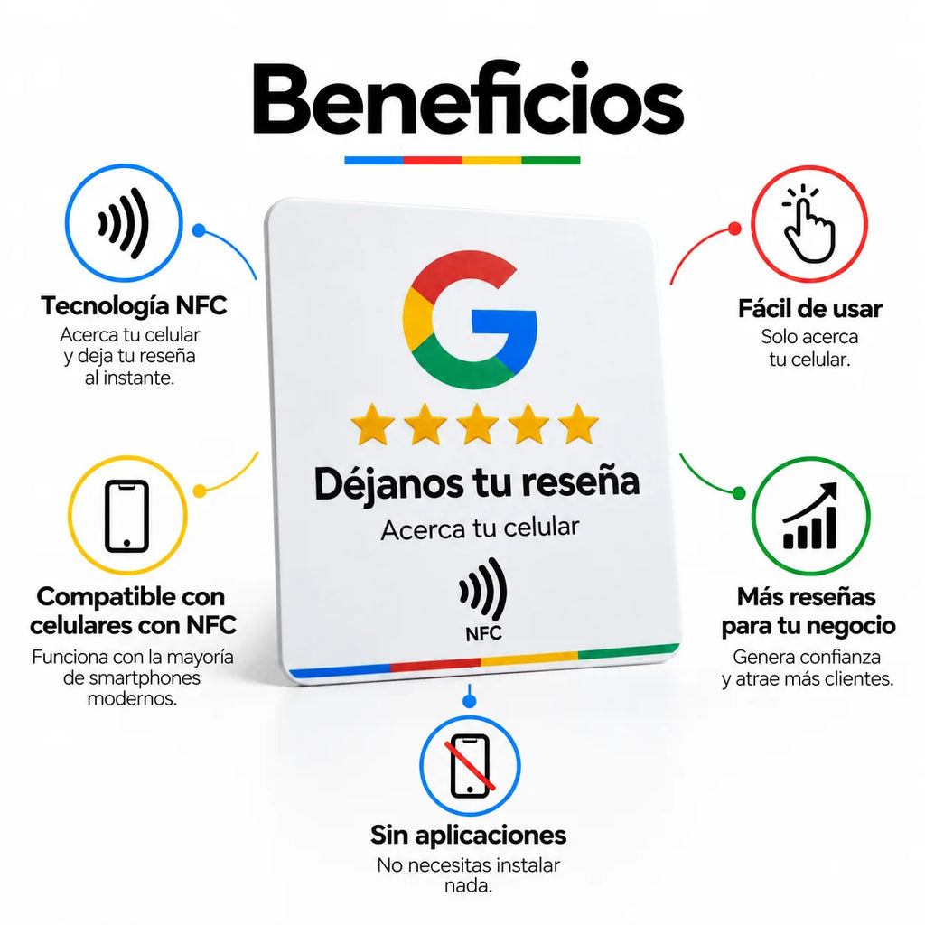 Letrero NFC para Reseñas de Google – Acceso Directo · 3