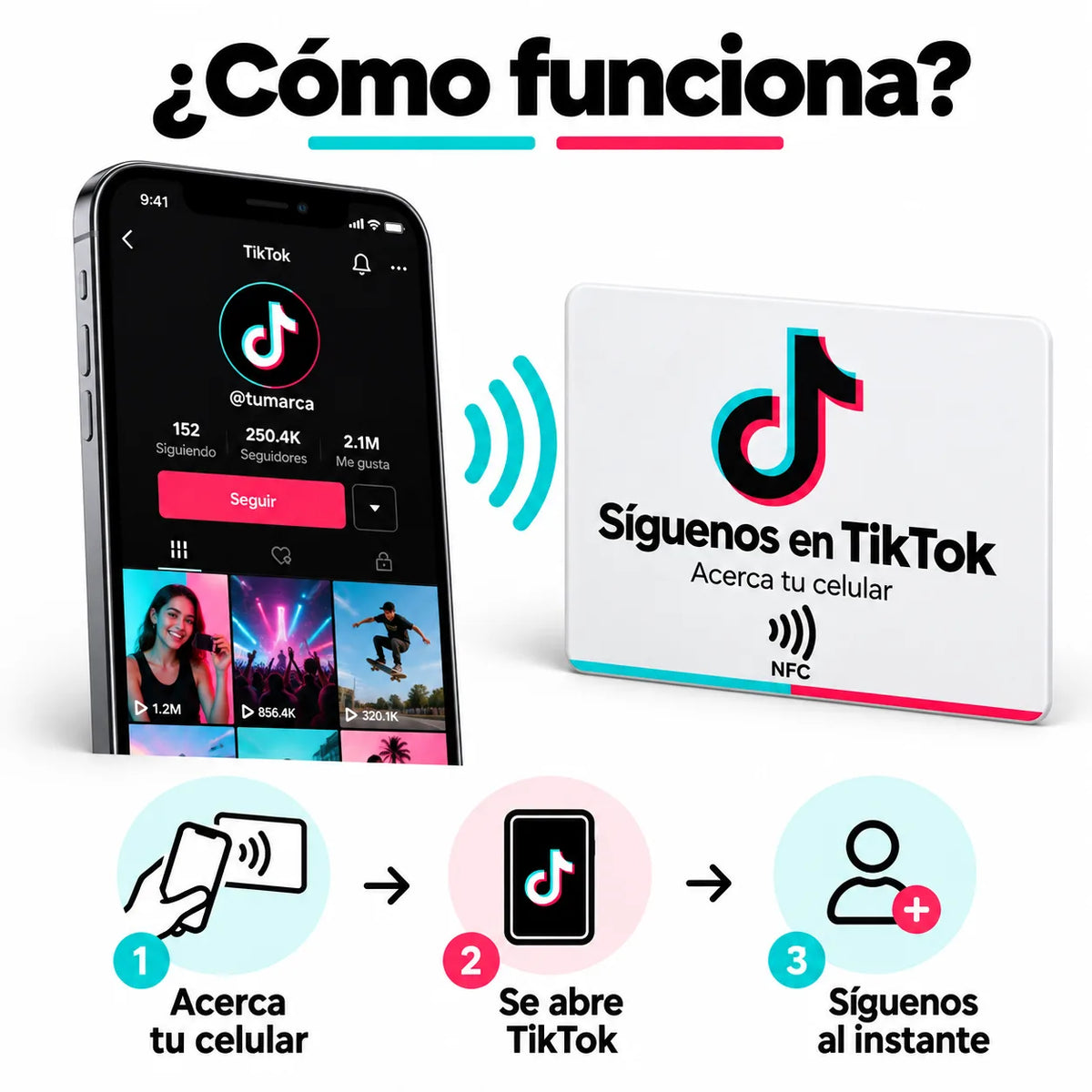 Letrero NFC para TikTok – Acceso Directo a tu Perfil · 4